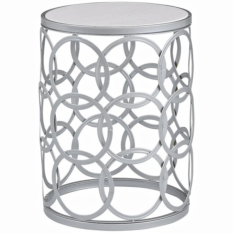 FirsTime & Co. Tavolino Gilded Circles, ferro, 16.75 x 16.75 x 22 pollici, design americano 7