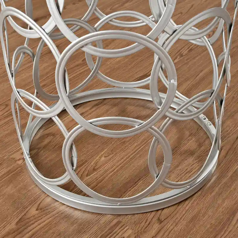 FirsTime & Co. Tavolino Gilded Circles, ferro, 16.75 x 16.75 x 22 pollici, design americano 9
