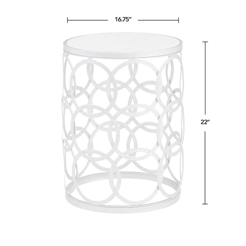FirsTime & Co. Tavolino Gilded Circles, ferro, 16.75 x 16.75 x 22 pollici, design americano 10