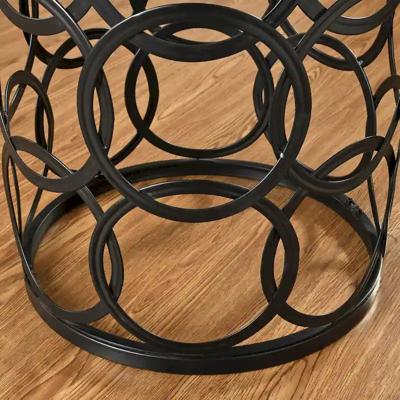 FirsTime & Co. Tavolino Gilded Circles, ferro, 16.75 x 16.75 x 22 pollici, design americano 15