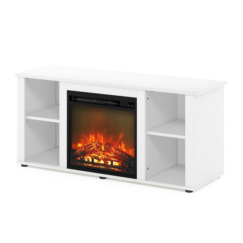Furinno Jensen TV Stand with Fireplace 3