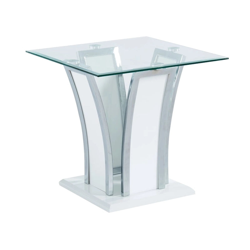 del Rio Modern Glass Top 2-Piece Accent Table Set by Furniture of America 4