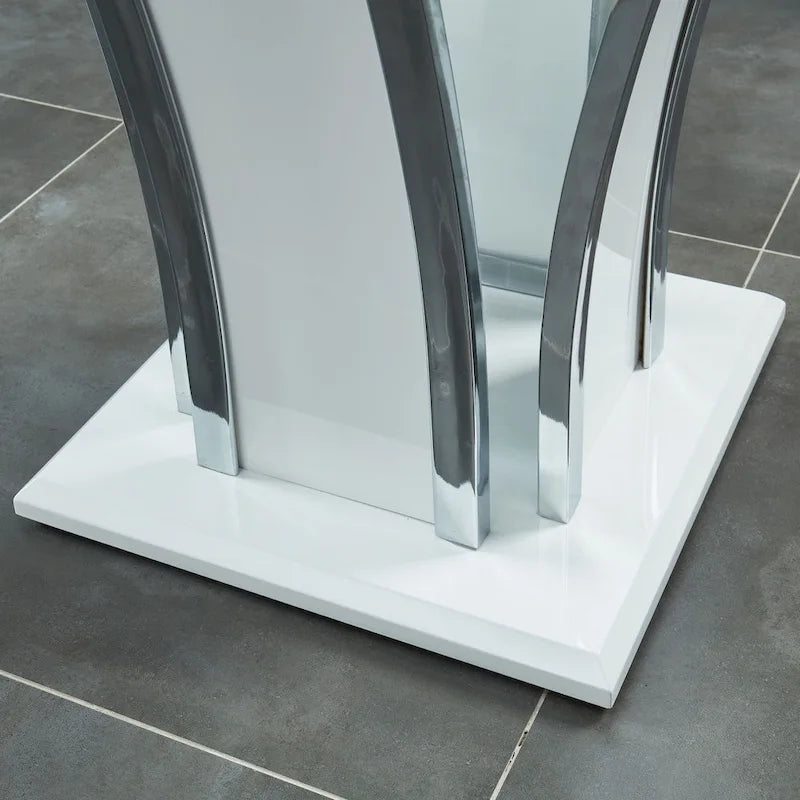 del Rio Modern Glass Top 2-Piece Accent Table Set by Furniture of America 5