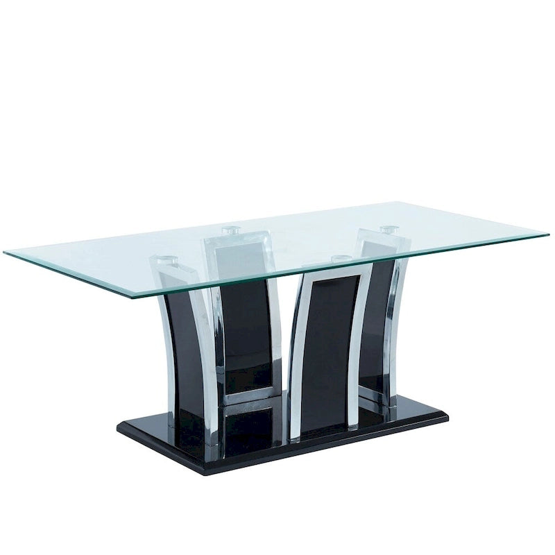 del Rio Modern Glass Top 2-Piece Accent Table Set by Furniture of America 10