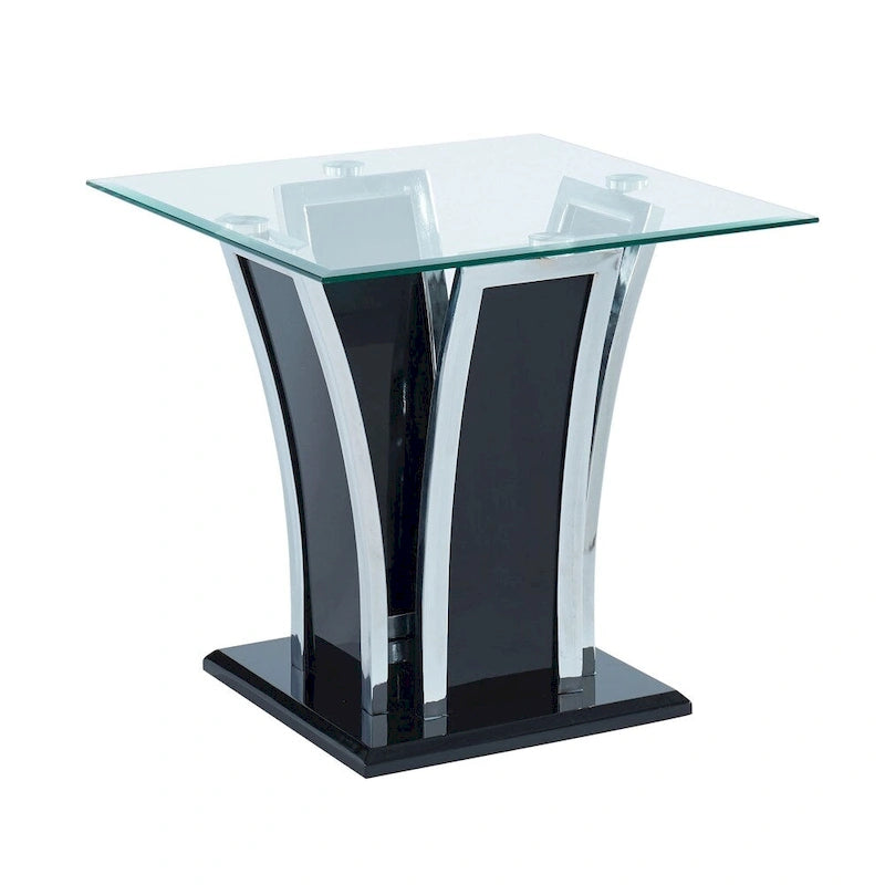 del Rio Modern Glass Top 2-Piece Accent Table Set by Furniture of America 11