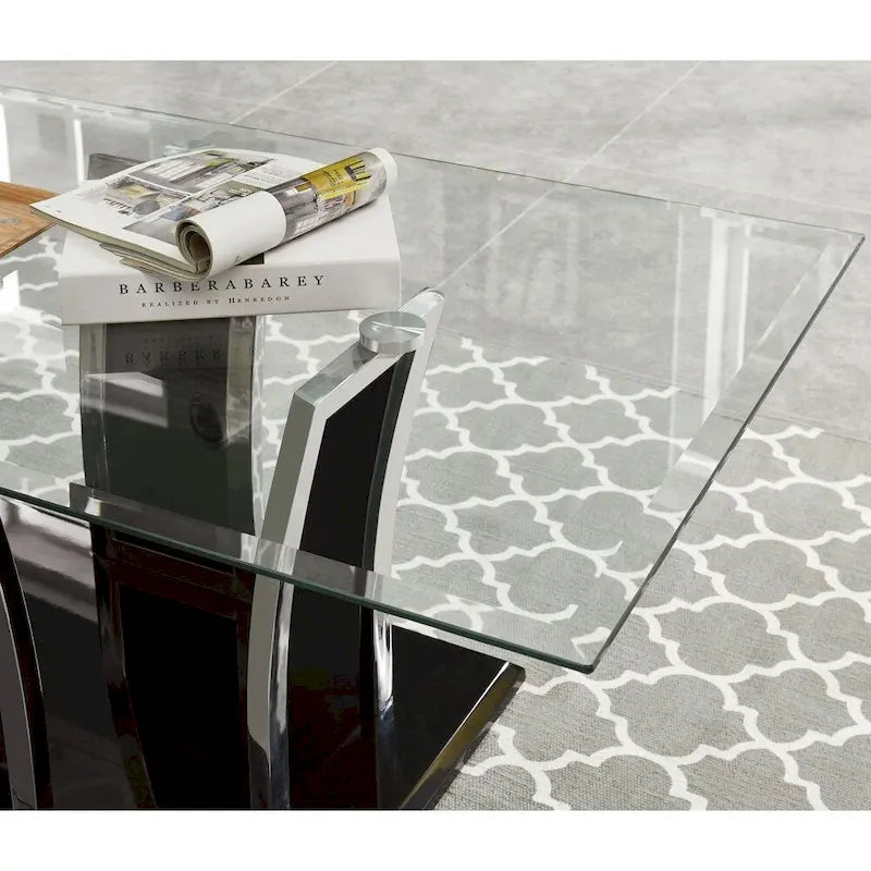 del Rio Modern Glass Top 2-Piece Accent Table Set by Furniture of America 14