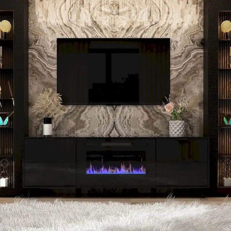 Electric Fireplace TV Stand Entertainment Center Remote Control 5