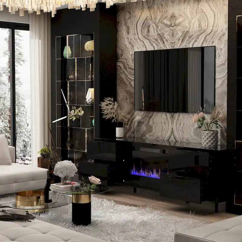 Electric Fireplace TV Stand Entertainment Center Remote Control 7