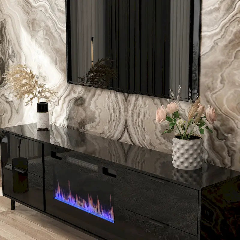 Electric Fireplace TV Stand Entertainment Center Remote Control 14