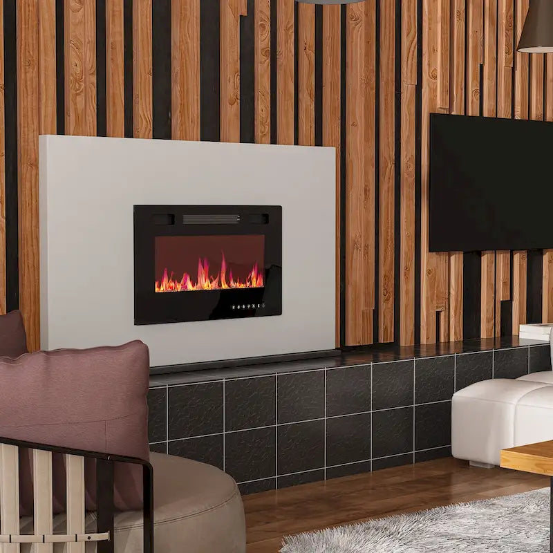 Electric Fireplace TV Stand Entertainment Center Remote Control 19