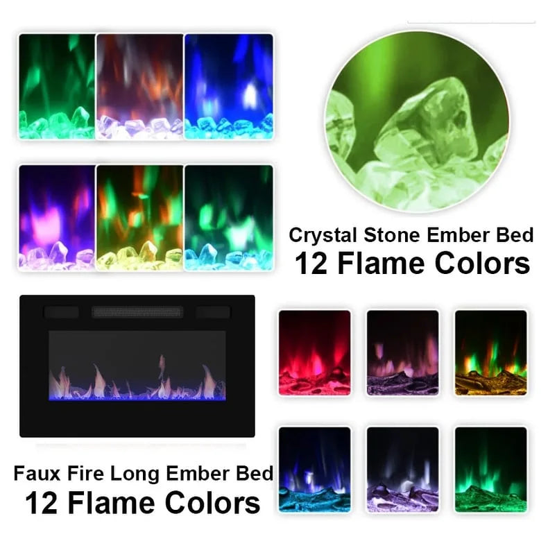 Electric Fireplace TV Stand Entertainment Center Remote Control 33