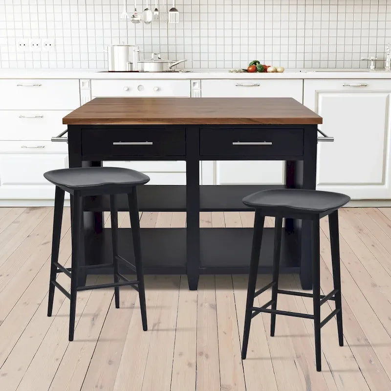 Steve Silver Hendry Backless Solid Acacia Counter Stool - Counter Stool 23