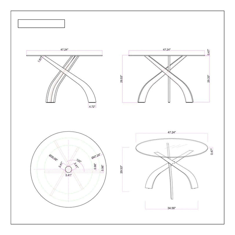 Somette Pogo Criss Cross Set da Pranzo con Sedie Nere 9
