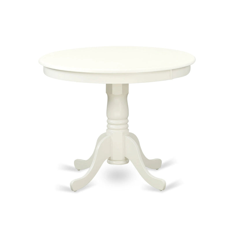 East West Furniture Antique Dining Room Table - a Round Kitchen Table Top with Pedestal Base, 36x36 Inch,(Finish Options) 7