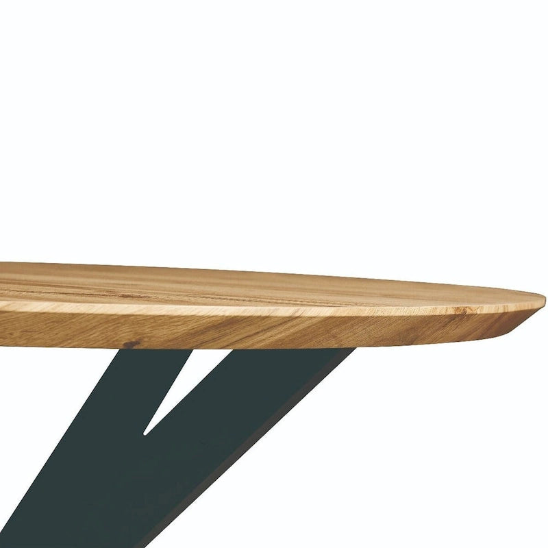 Ravenna 47 Modern Round Wood Dining Table With X-Cross Geometric Metal Base for Dining Room & Kitchen 4