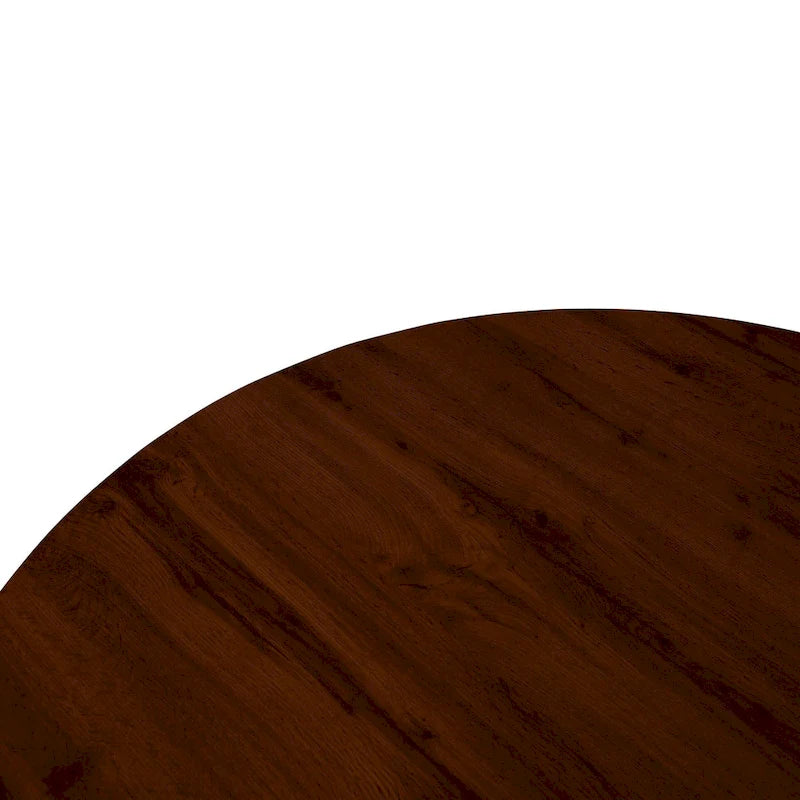 Ravenna 47 Modern Round Wood Dining Table With X-Cross Geometric Metal Base for Dining Room & Kitchen 8