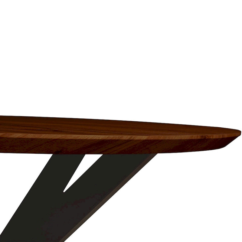Ravenna 47 Modern Round Wood Dining Table With X-Cross Geometric Metal Base for Dining Room & Kitchen 9