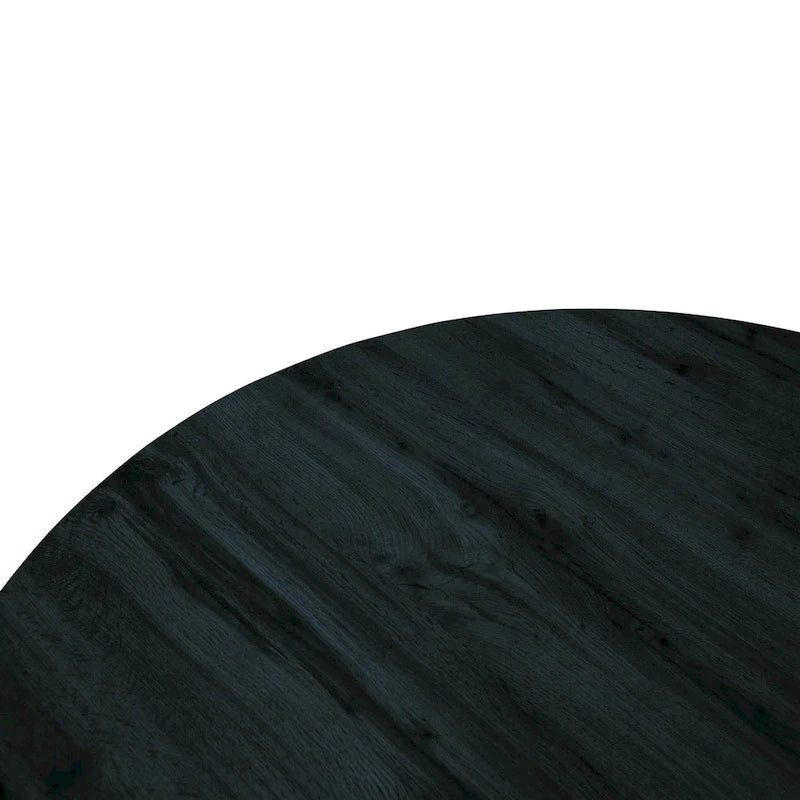 Ravenna 47 Modern Round Wood Dining Table With X-Cross Geometric Metal Base for Dining Room & Kitchen 14