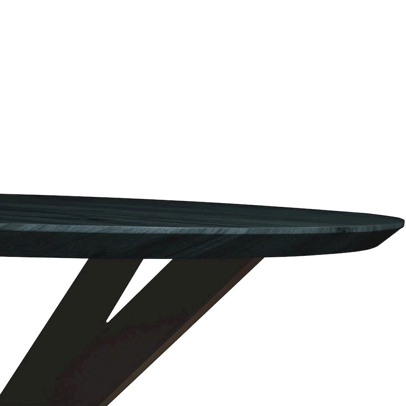 Ravenna 47 Modern Round Wood Dining Table With X-Cross Geometric Metal Base for Dining Room & Kitchen 15