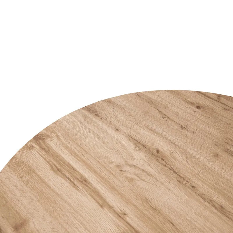 Ravenna 47 Modern Round Wood Dining Table With X-Cross Geometric Metal Base for Dining Room & Kitchen 20