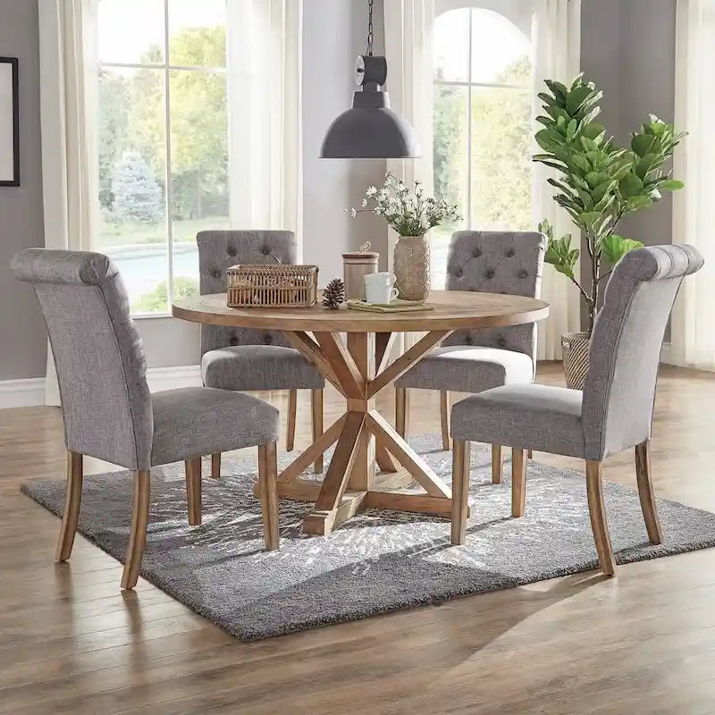 Set da pranzo rotondo Benchwright X-base 48 pollici di iNSPIRE Q Artisan 3