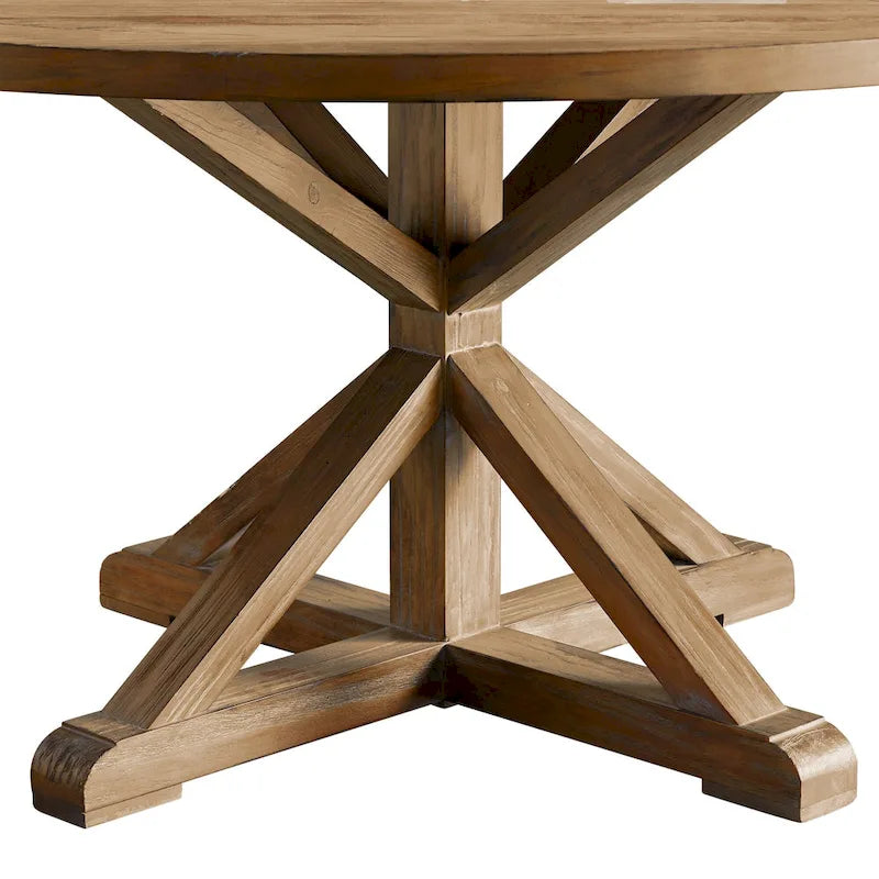 Set da pranzo rotondo Benchwright X-base 48 pollici di iNSPIRE Q Artisan 8