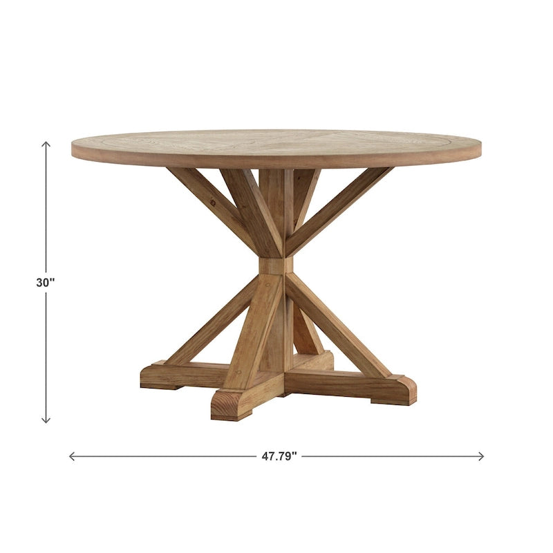 Set da pranzo rotondo Benchwright X-base 48 pollici di iNSPIRE Q Artisan 11
