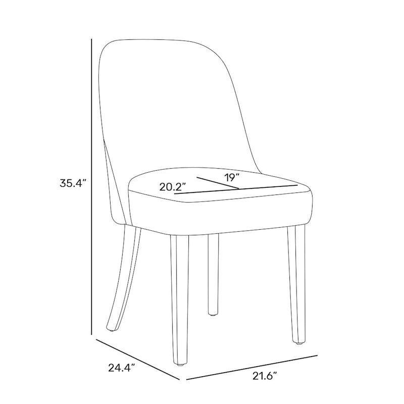 Boucle Polyester Upholstered Side Chair - Water/ Stain Resistant