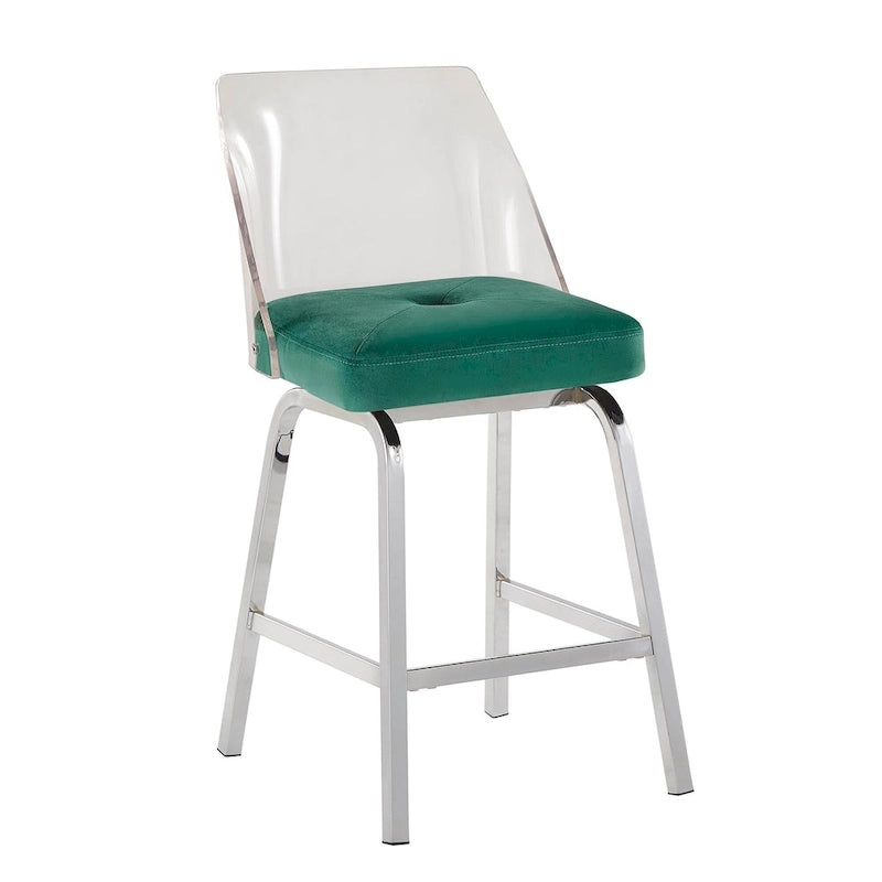 Lennox Velvet Counter Height Stools (Set of 2) by iNSPIRE Q Bold 10