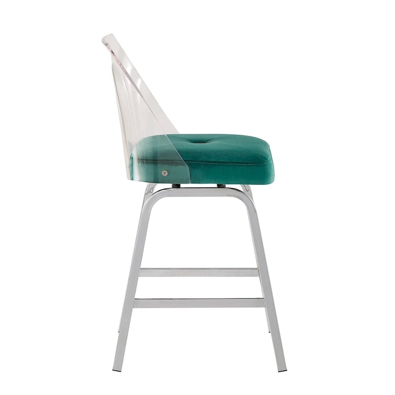 Lennox Velvet Counter Height Stools (Set of 2) by iNSPIRE Q Bold 12