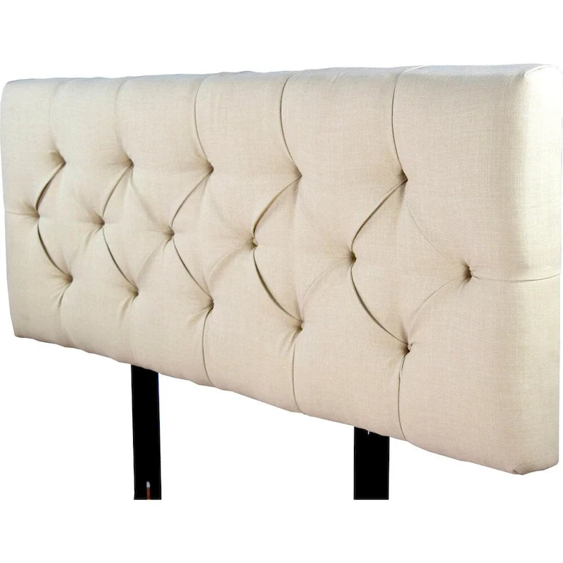 MJL Furniture Sachi Khaki Diamond Tufted Upholstered Headboard 2