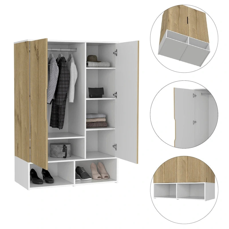 FM Furniture Rose Double Armoire with Hanging Rod 3