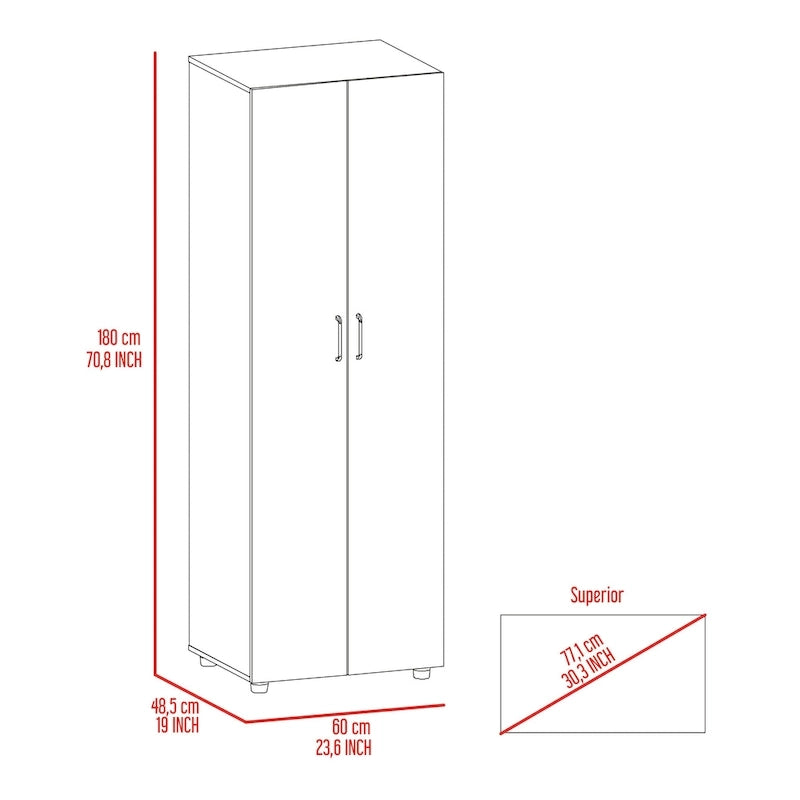 FM Furniture Rose Double Armoire with Hanging Rod 9