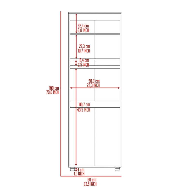 FM Furniture Rose Double Armoire with Hanging Rod 10