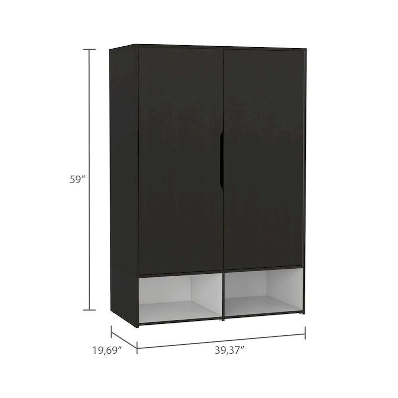 FM Furniture Rose Double Armoire with Hanging Rod 14