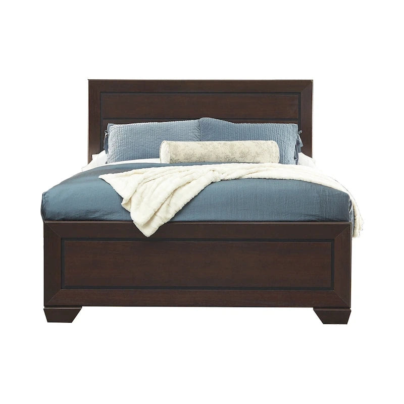 Camera da letto 5 pezzi Oatfield Dark Cocoa con 2 comodini