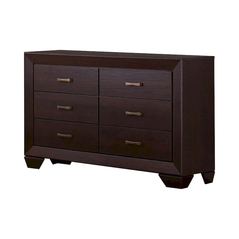 Oatfield Dark Cocoa 5-piece Panel Bedroom Set with 2 Nightstands 4