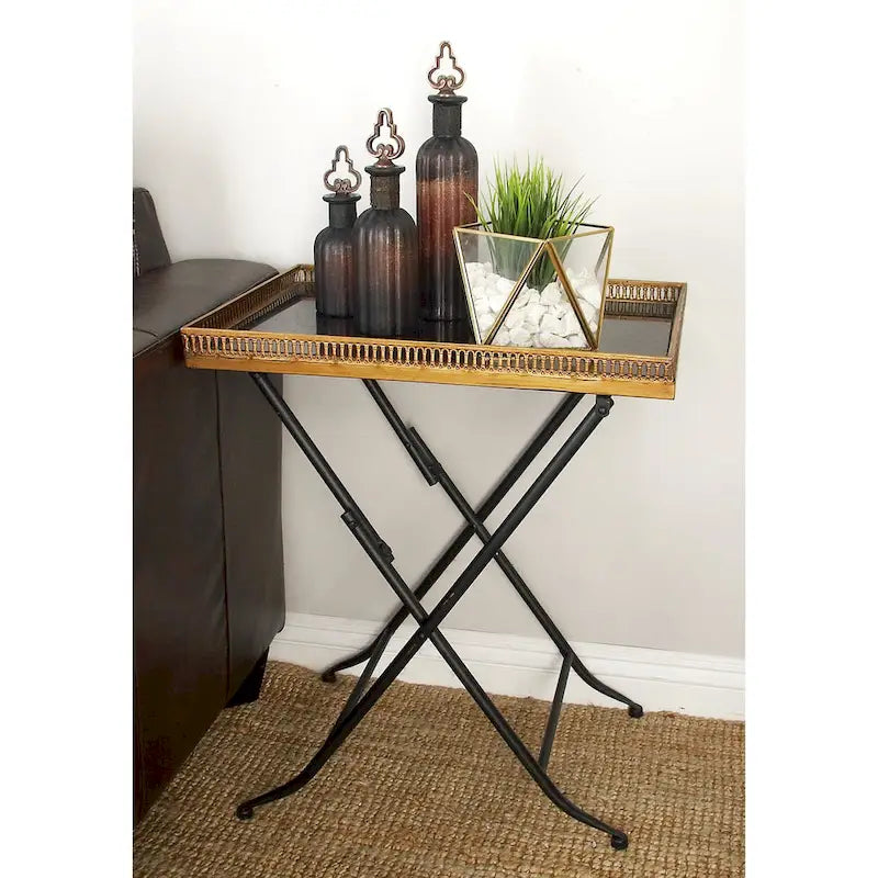 Metal Accent Table - Gold - Roche River Decor - 14W x 21L x 25H