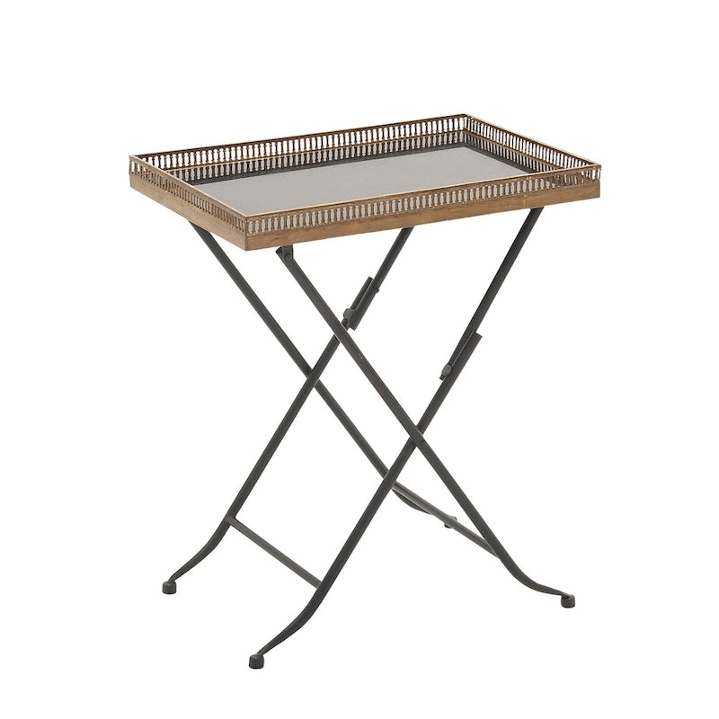 Metal Accent Table - Gold - Roche River Decor - 14W x 21L x 25H 3