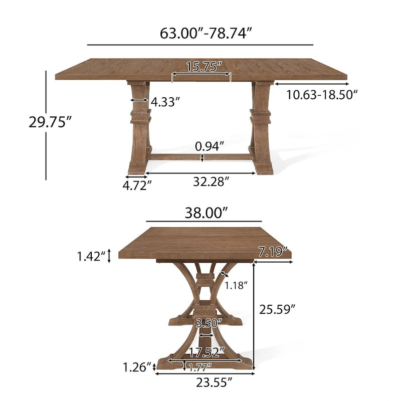 Set da pranzo da 7 pezzi Hudson in tessuto e legno di Christopher Knight Home 7