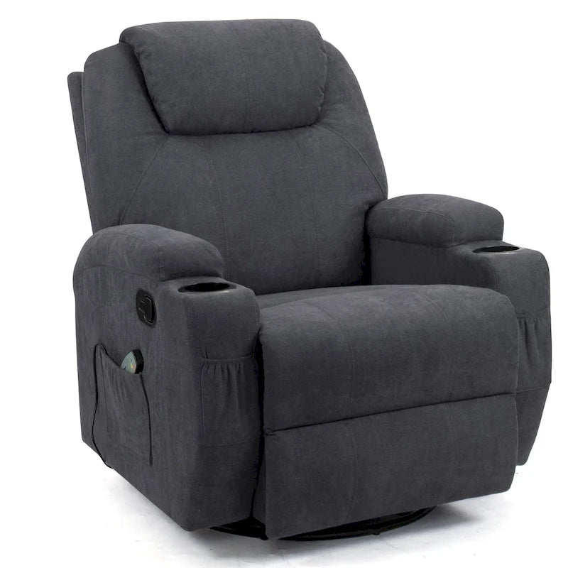 Homall Massage Recliner Chair Swivel Fabric Living Room Sofa 16