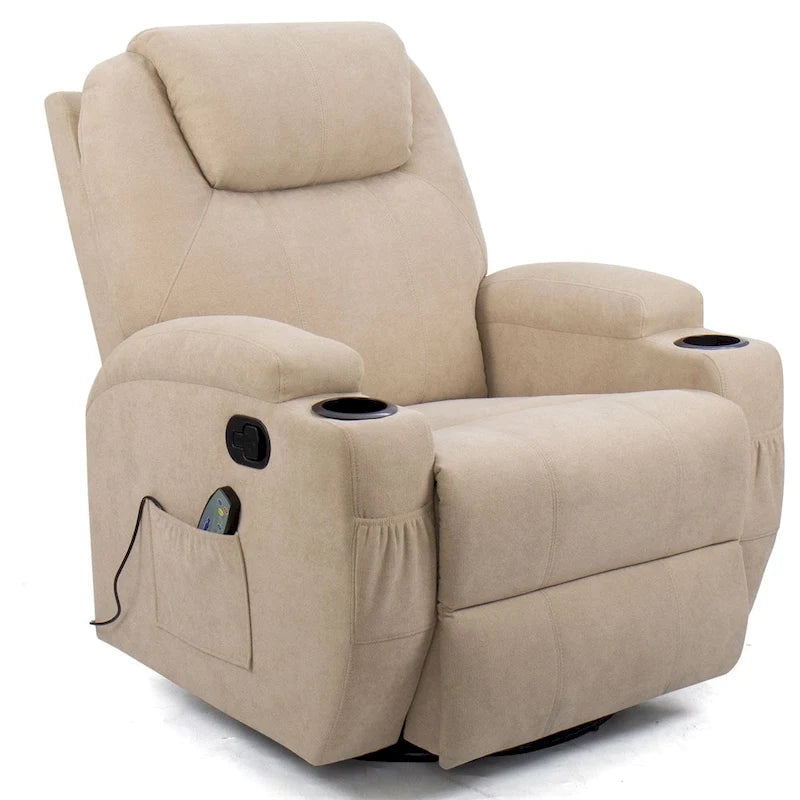 Homall Massage Recliner Chair Swivel Fabric Living Room Sofa 6
