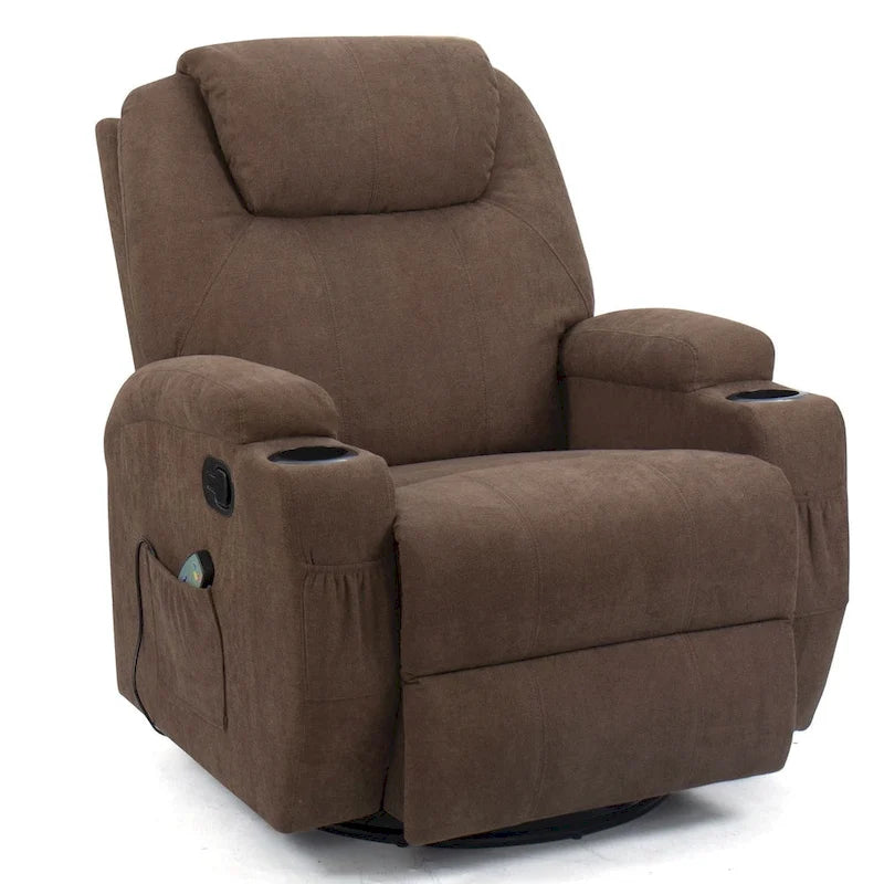 Homall Massage Recliner Chair Swivel Fabric Living Room Sofa 10