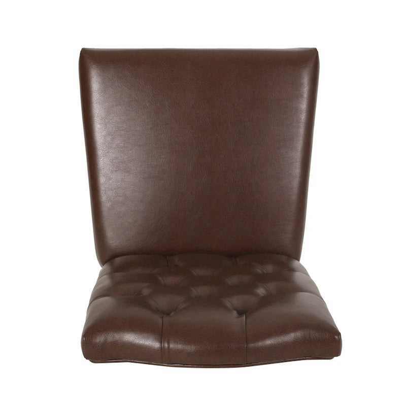 Harriet Contemporary Tufted Faux Leather Dining Chairs (Set of 2) by Christopher Knight Home - 21.50 L x 25.75 W x 41.50 H 9