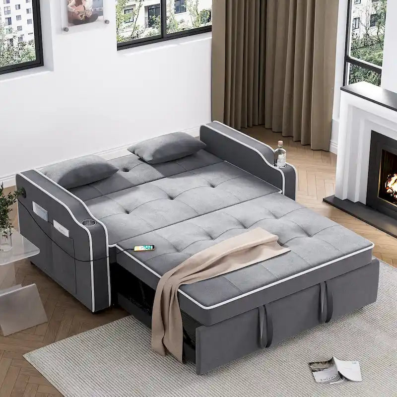 Ouyessir 3 in 1 Multi-Functional Convertible Sleeper Sofa Bed 9
