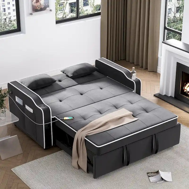 Ouyessir 3 in 1 Multi-Functional Convertible Sleeper Sofa Bed 10