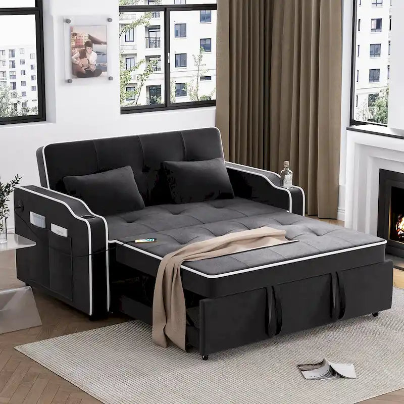 Ouyessir 3 in 1 Multi-Functional Convertible Sleeper Sofa Bed 12
