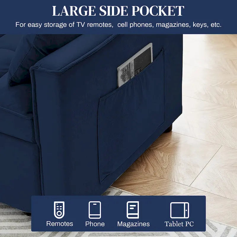 Ouyessir 3 in 1 Multi-Functional Convertible Sleeper Sofa Bed 24