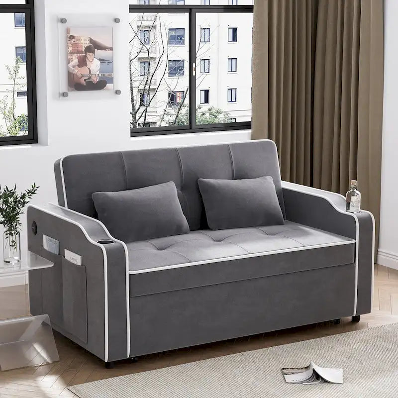 Ouyessir 3 in 1 Multi-Functional Convertible Sleeper Sofa Bed 27