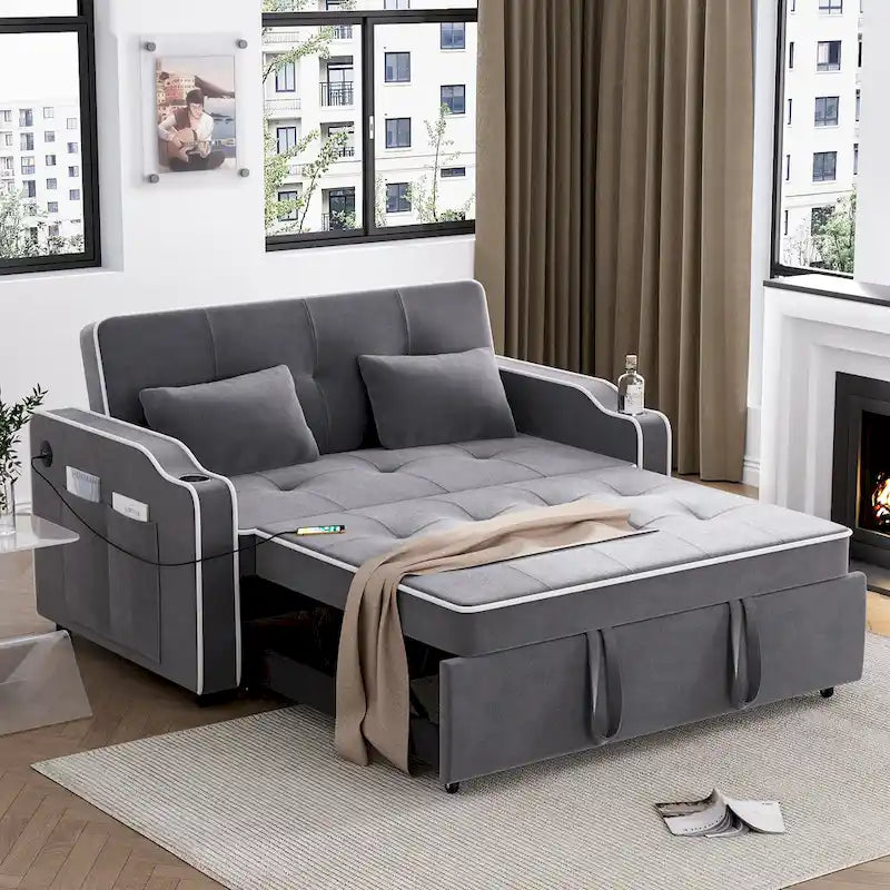 Ouyessir 3 in 1 Multi-Functional Convertible Sleeper Sofa Bed 28